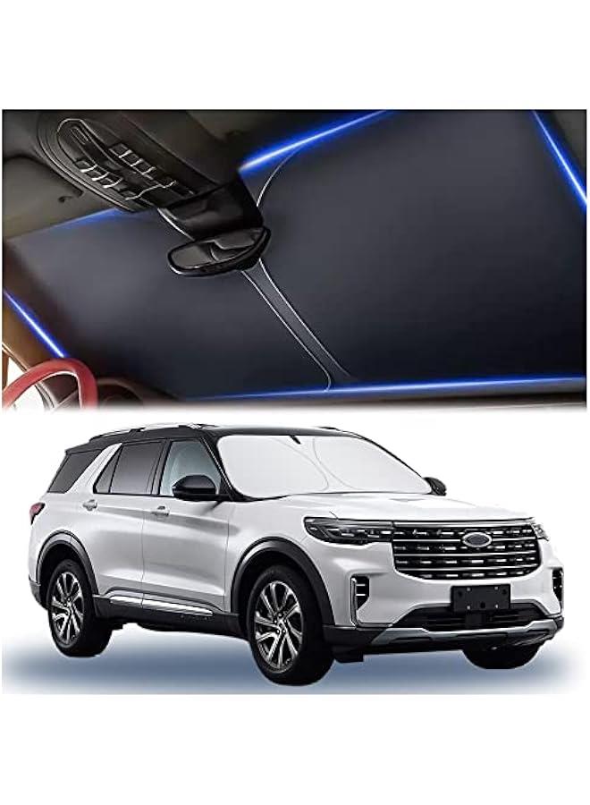 240T Thickened Automotive Glass Sunshade and Comes with Storage Bag,Keep Car Interior Cool,Universal Windshield Sun Shade Fit for Cars,Trucks,SUVs (L(57.08 * 31.5 inch)) - Image 1